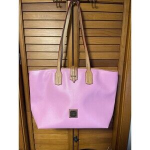 Dooney and Bourke Pink Leather Laptop Tote XL